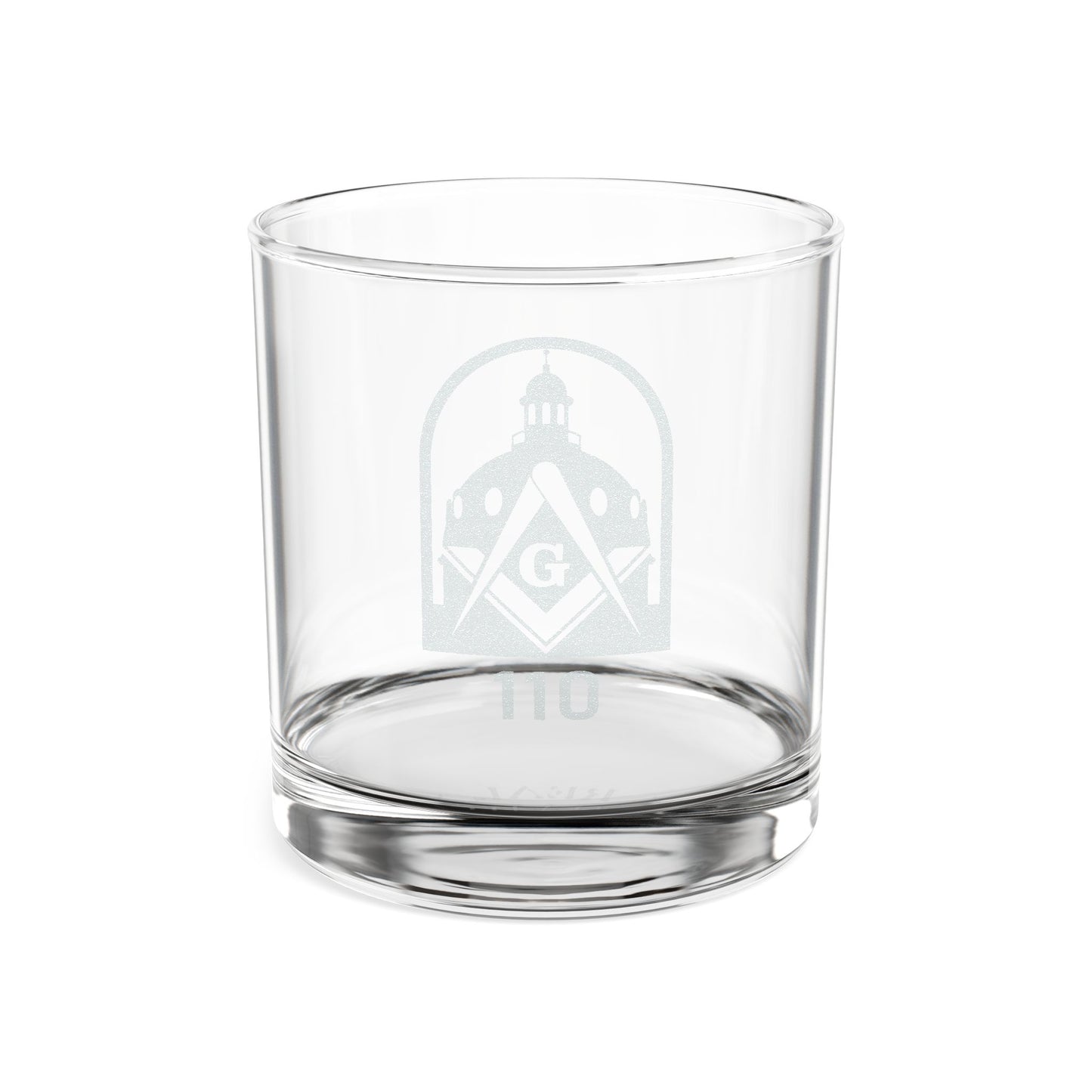Engraved Masonic Whiskey Glass 10.5oz — Personalized Capital Rocks Glass