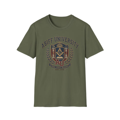 Abiff University Crest T-Shirt — Masonic Vintage College Tee