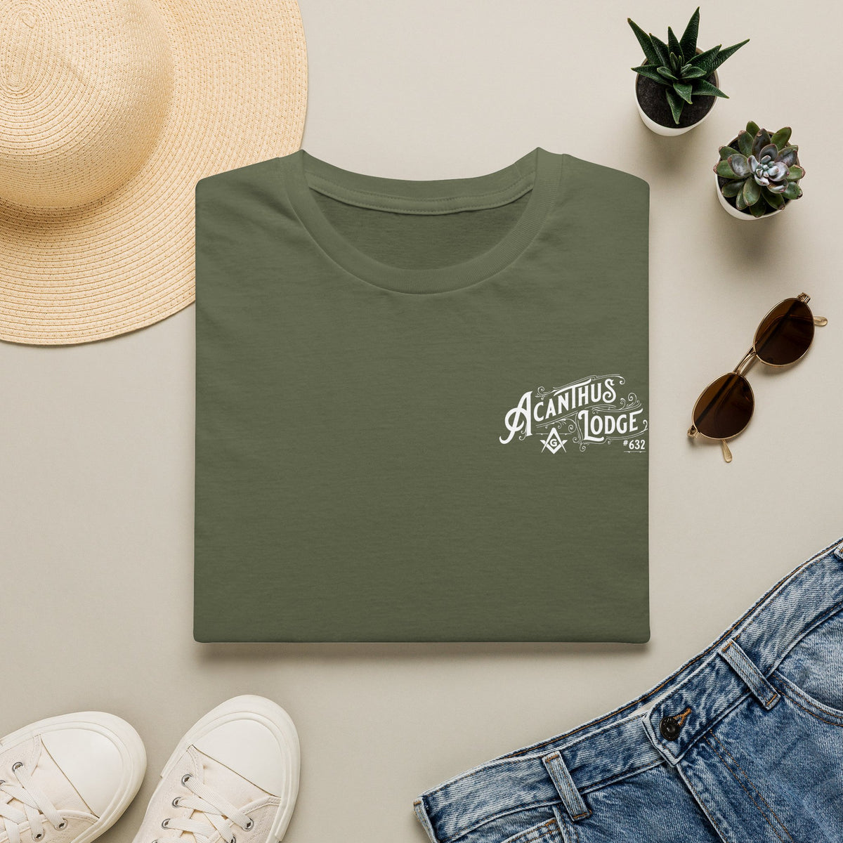 Acanthus Lodge Vintage Logo T-Shirt - 64000