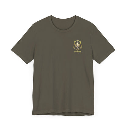 Gnemeth Lodge, Unisex Short Sleeve Tee - American Flag Design