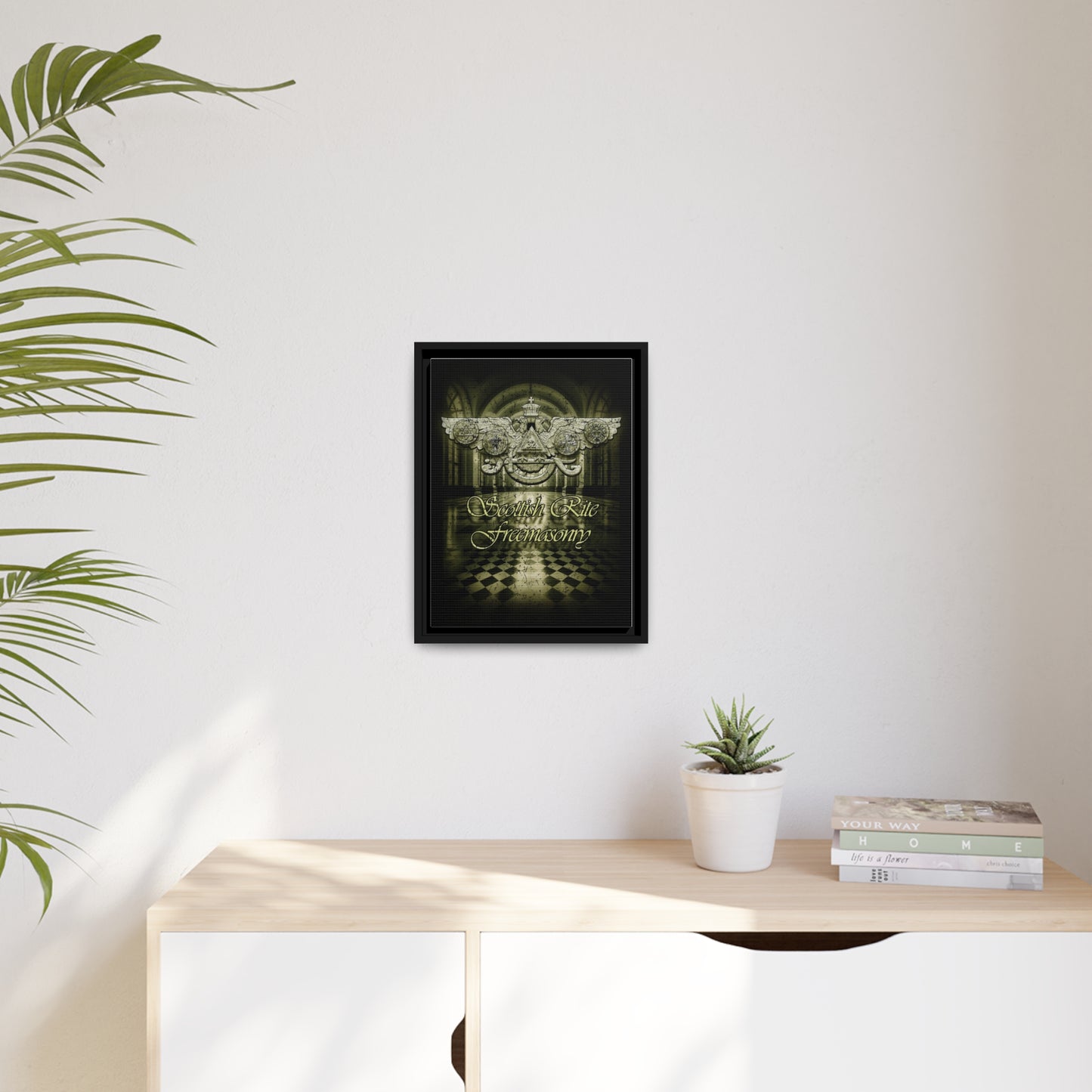 Scottish Rite, Matte Canvas, Black Frame