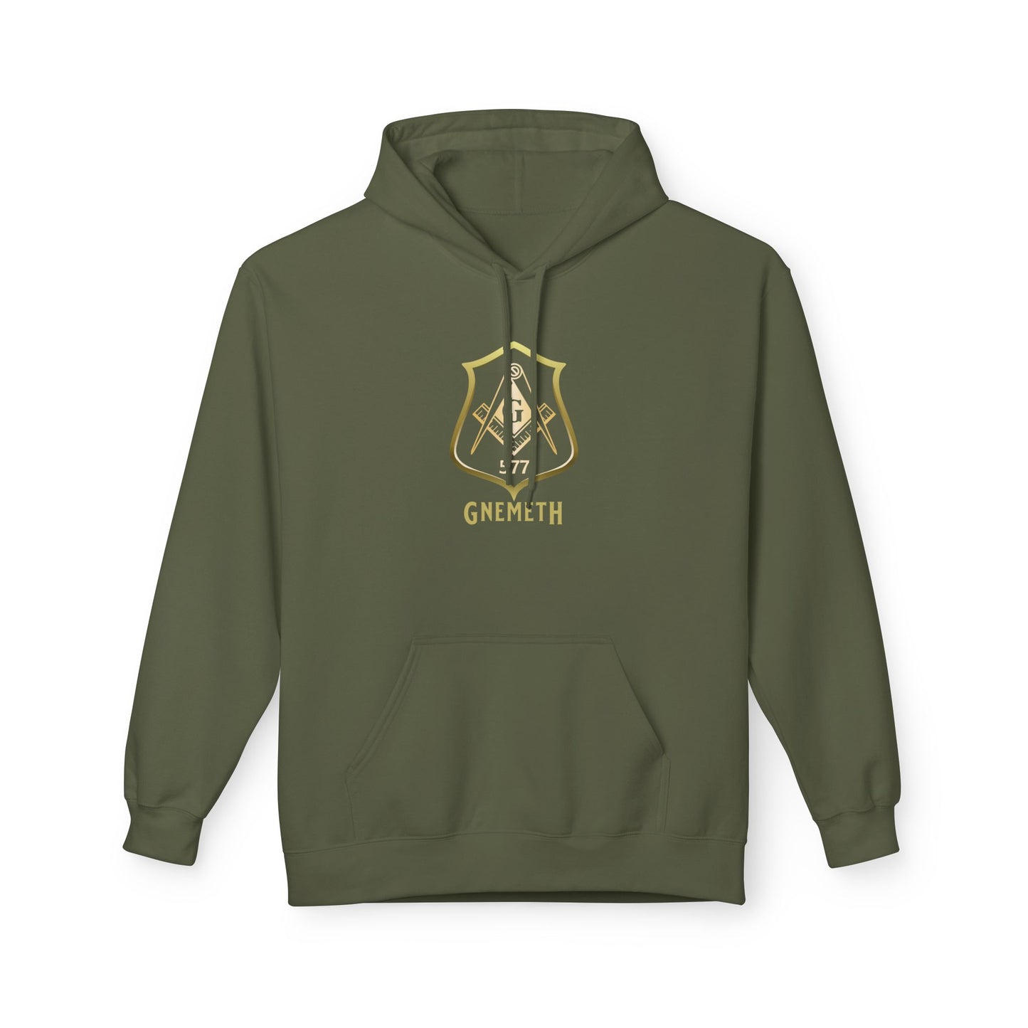 Gnemth Lodge Crest Design, Unisex Midweight Softstyle Fleece Hoodie -