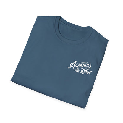 Acanthus Lodge #632 Left Chest logo. Unisex Softstyle T-Shirt