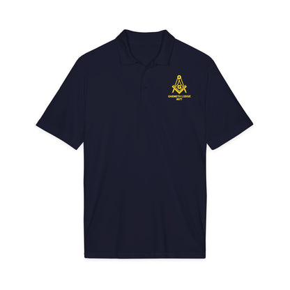 Gnemeth Embroidered Masonic Square & Compass Light weight Polo Shirt