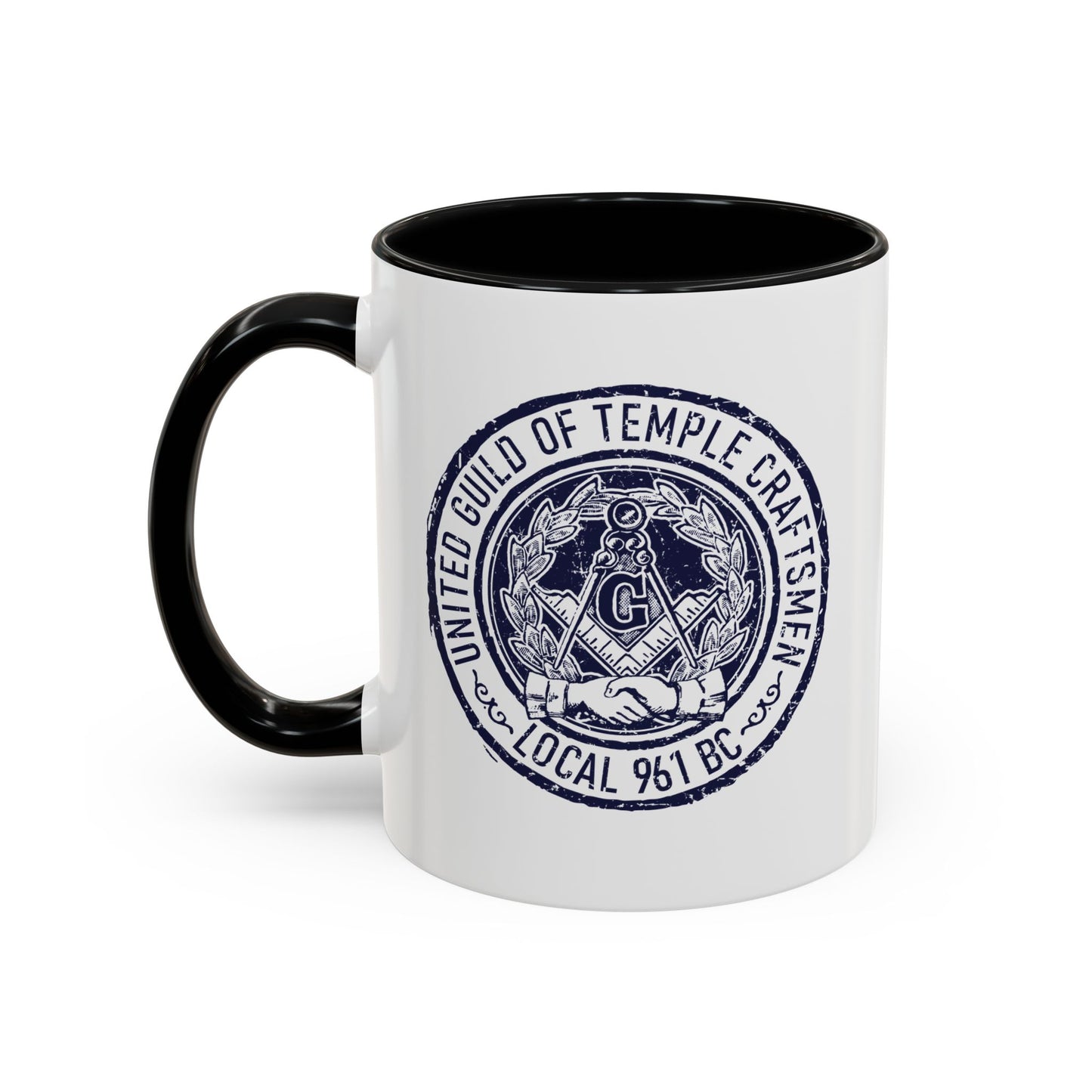 United Guild of Temple Craftsmen Accent Coffee Mug - Perfect Gift for Masons & Craft Enthusiasts