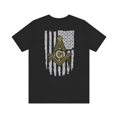 Gnemeth Lodge, Unisex Short Sleeve Tee - American Flag Design