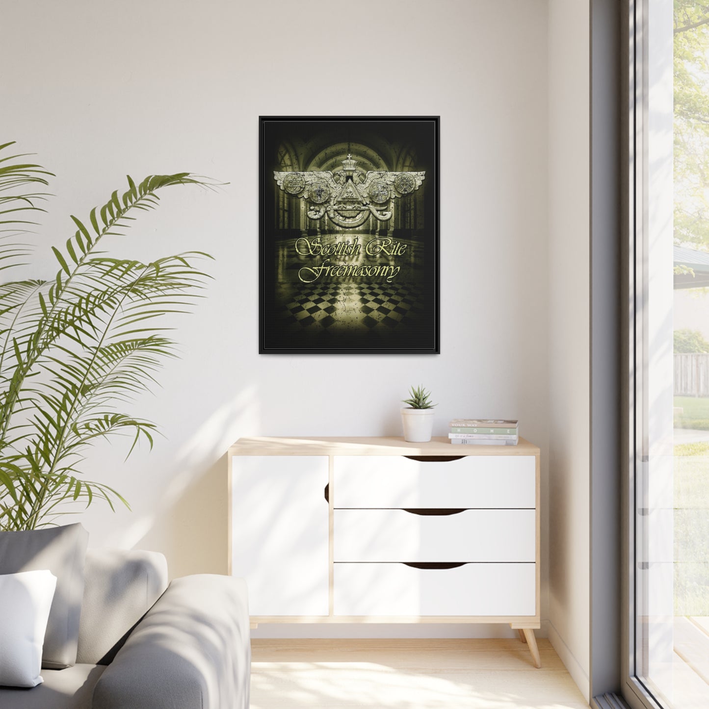 Scottish Rite, Matte Canvas, Black Frame