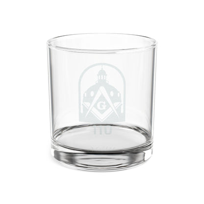 Engraved Masonic Whiskey Glass 10.5oz — Personalized Capital Rocks Glass