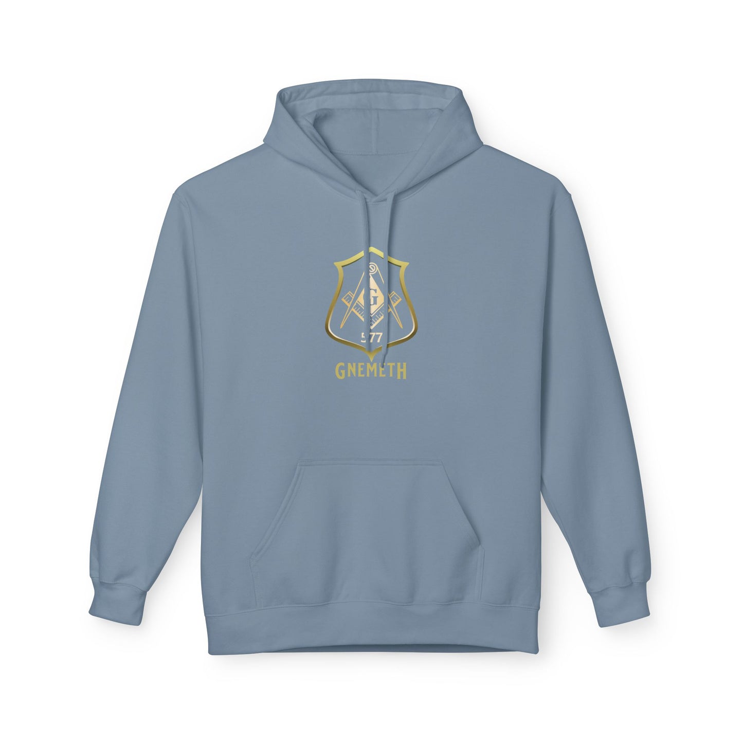 Gnemth Lodge Crest Design, Unisex Midweight Softstyle Fleece Hoodie -