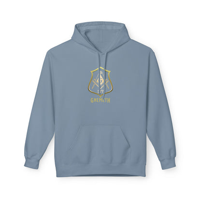 Gnemth Lodge Crest Design, Unisex Midweight Softstyle Fleece Hoodie -