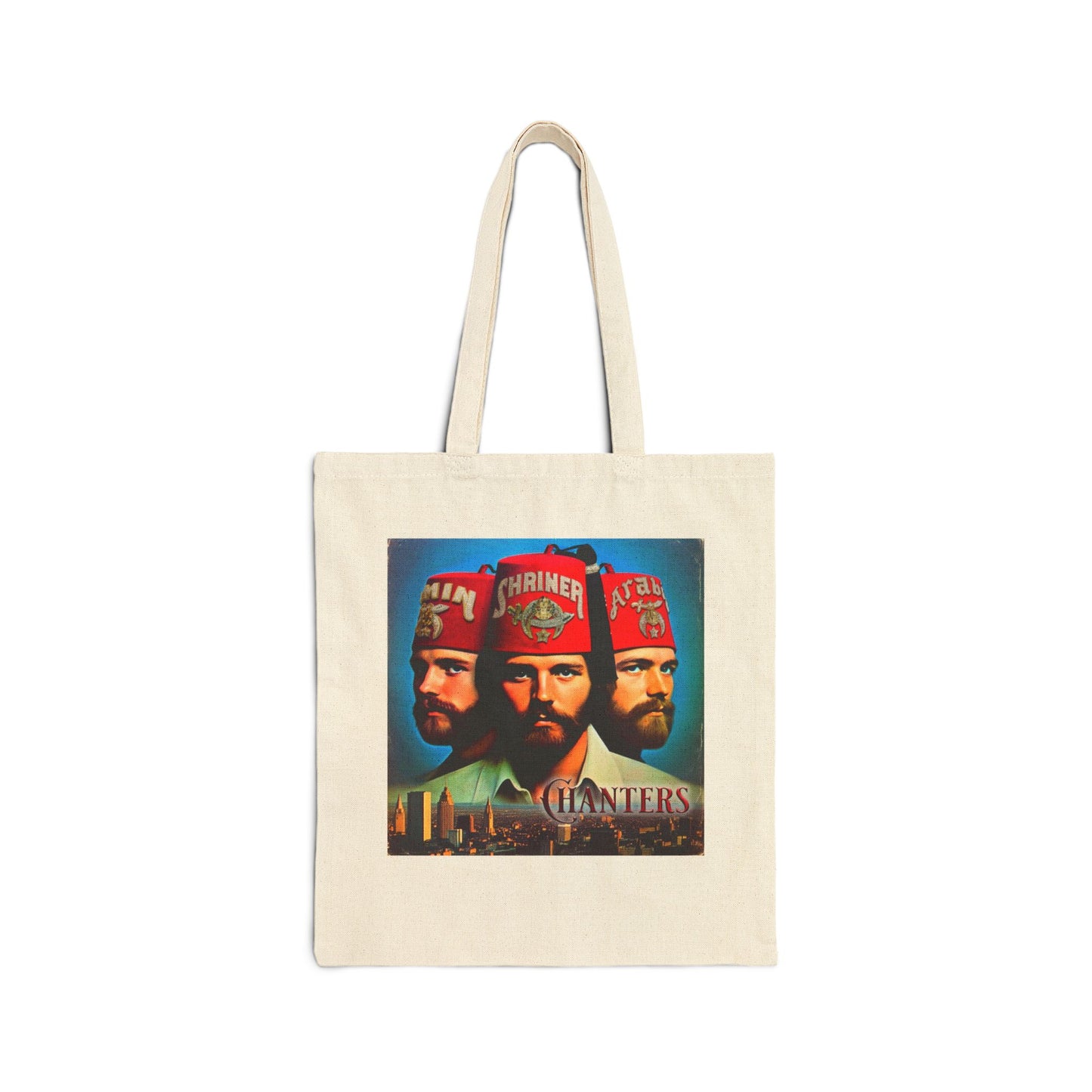70s Shriner Record Cover, Cotton Canvas Tote Bag