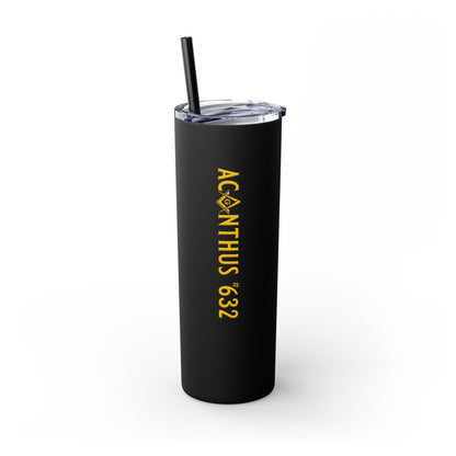 Acanthus Lodge Skinny Tumbler with Straw, 20oz
