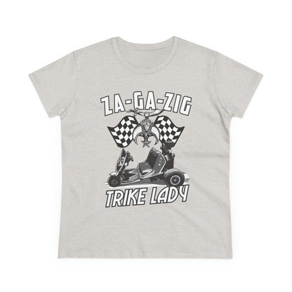 Trike Lady Graphic Tee - Fun Midweight Cotton T-Shirt for Trike Enthusiasts