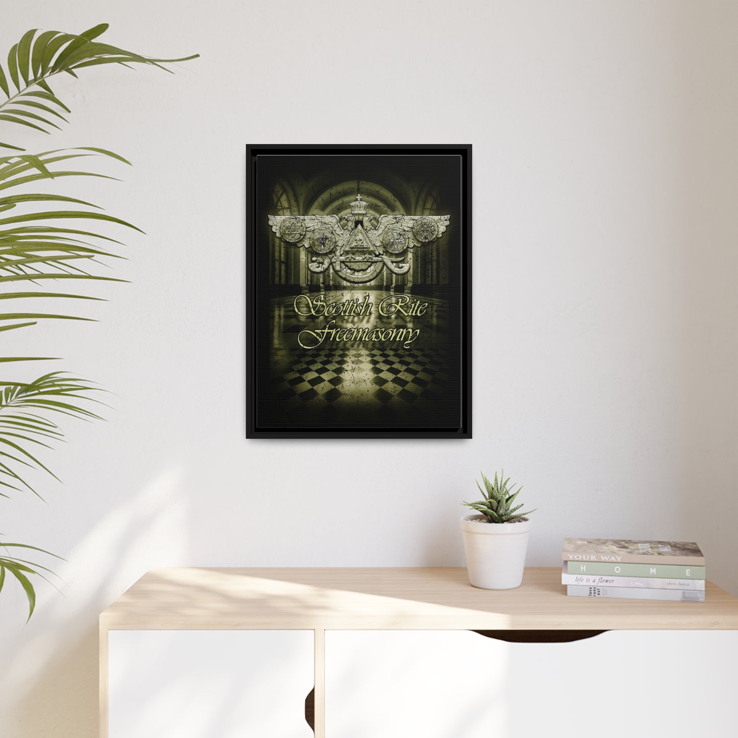 Scottish Rite, Matte Canvas, Black Frame