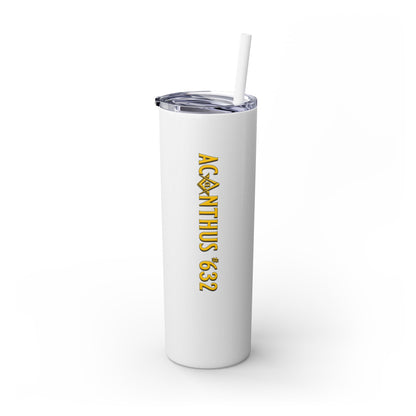 Acanthus Lodge Skinny Tumbler with Straw, 20oz