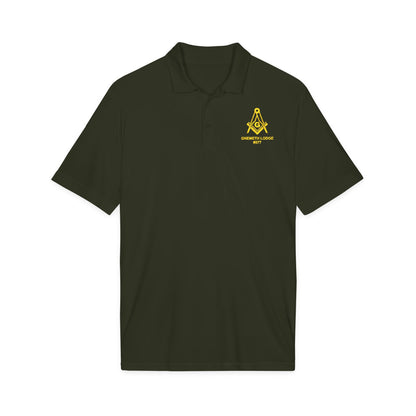 Gnemeth Embroidered Masonic Square & Compass Light weight Polo Shirt
