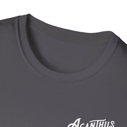 Acanthus Lodge #632 Left Chest, & Back Compass Print. Unisex Softstyle T-Shirt