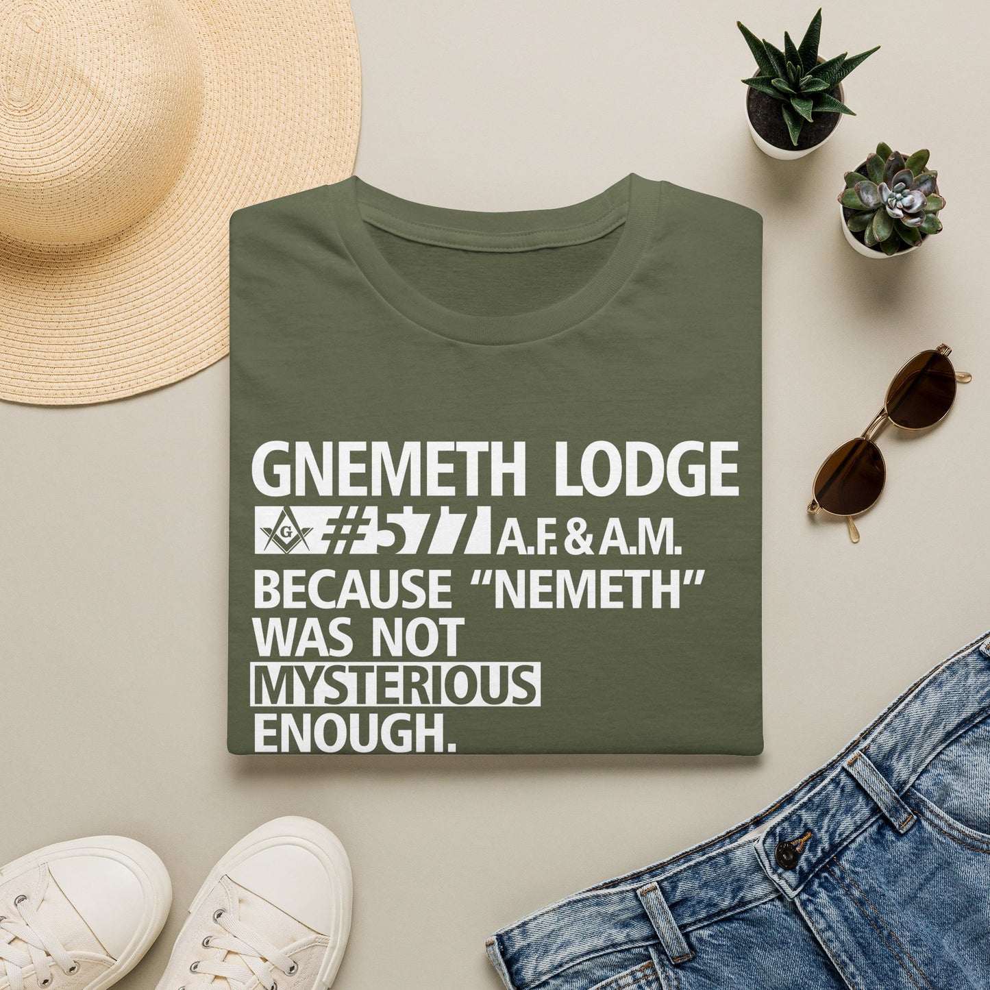 GNEMETH Lodge #5771 A.F. & A.M. T-Shirt — “Because ‘Nemeth’ Was Not Mysterious Enough”