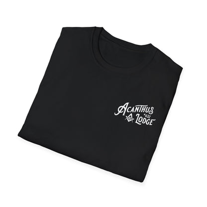 Acanthus Lodge #632 Left Chest logo. Unisex Softstyle T-Shirt