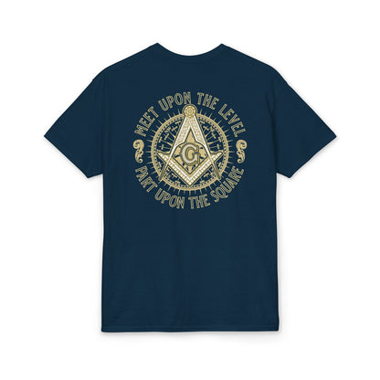 Capital Lodge Compass T-Shirt — "Meet Upon the Level, Part Upon the Square"