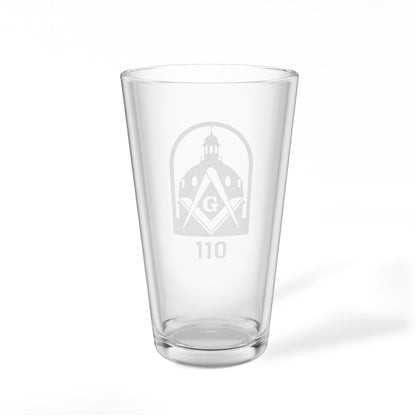 Engraved Capital 110 16oz Pint Mixing Glass — Anniversary Emblem