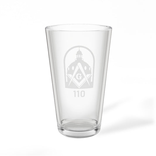 Engraved Capital 110 16oz Pint Mixing Glass — Anniversary Emblem