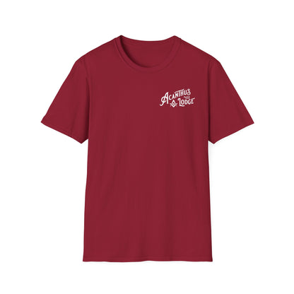 Acanthus Lodge #632 Left Chest logo. Unisex Softstyle T-Shirt
