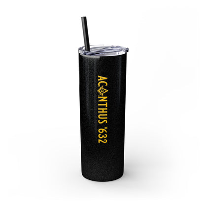 Acanthus Lodge Skinny Tumbler with Straw, 20oz
