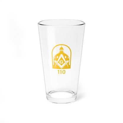 Capital Ldg 110 Gold Pint Glass, 16oz