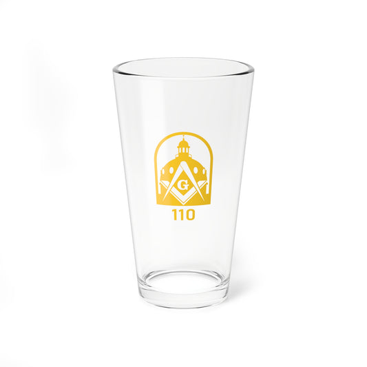 Capital Ldg 110 Gold Pint Glass, 16oz