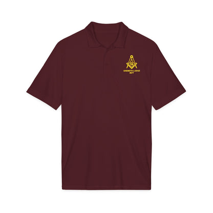 Gnemeth Embroidered Masonic Square & Compass Light weight Polo Shirt