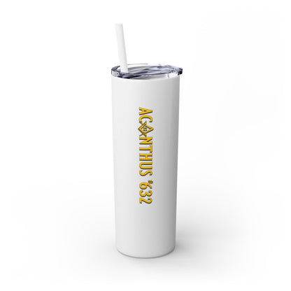 Acanthus Lodge Skinny Tumbler with Straw, 20oz