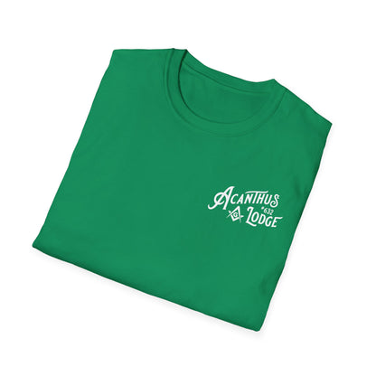 Acanthus Lodge #632 Left Chest logo. Unisex Softstyle T-Shirt