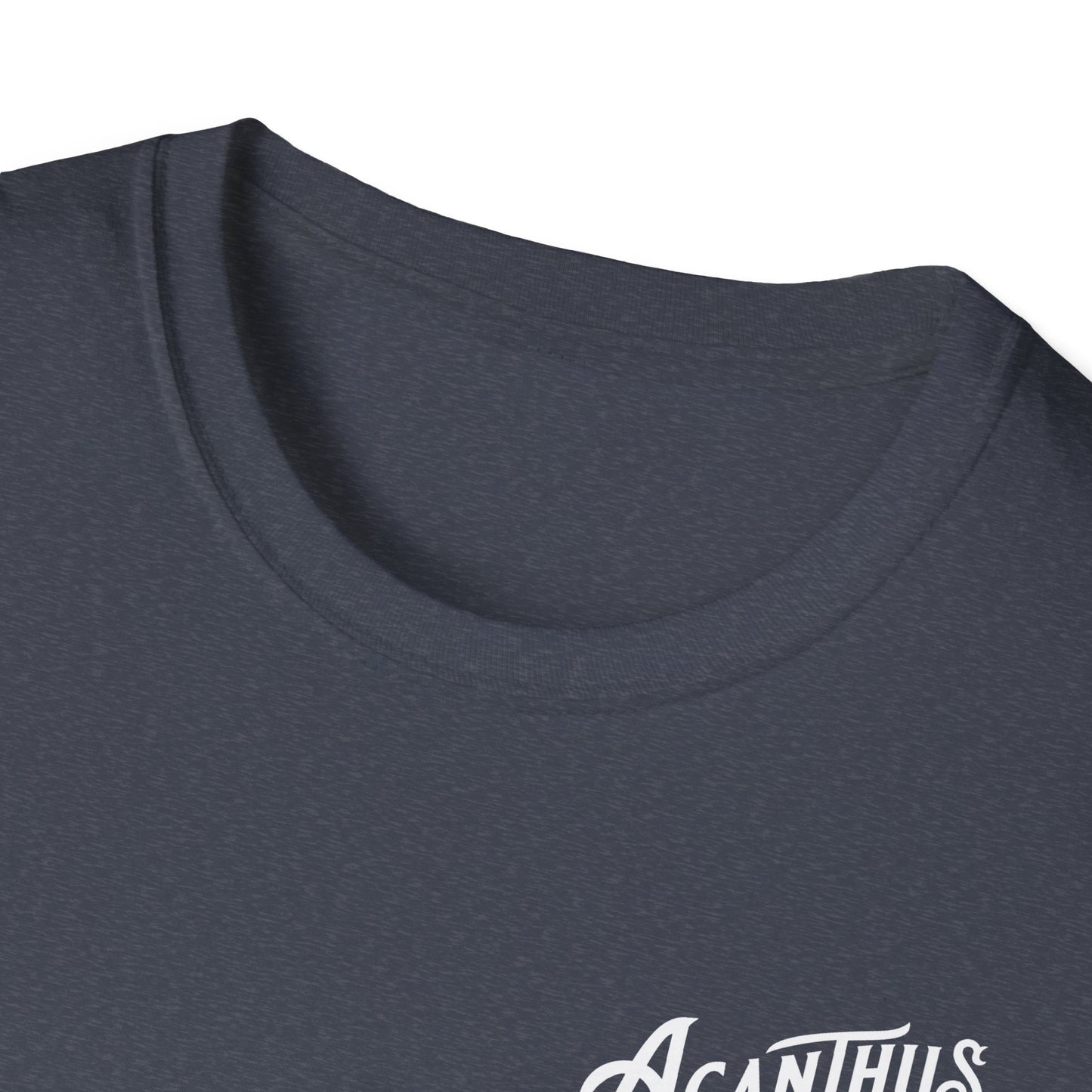 Acanthus Lodge #632 Left Chest, & Back Compass Print. Unisex Softstyle T-Shirt
