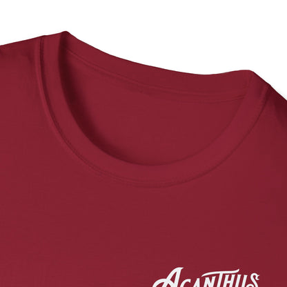 Acanthus Lodge #632 Left Chest, & Back Compass Print. Unisex Softstyle T-Shirt