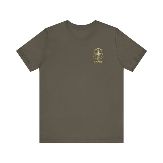 Gnemeth Lodge, Unisex Short Sleeve Tee - American Flag Design