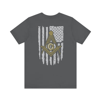 Gnemeth Lodge, Unisex Short Sleeve Tee - American Flag Design