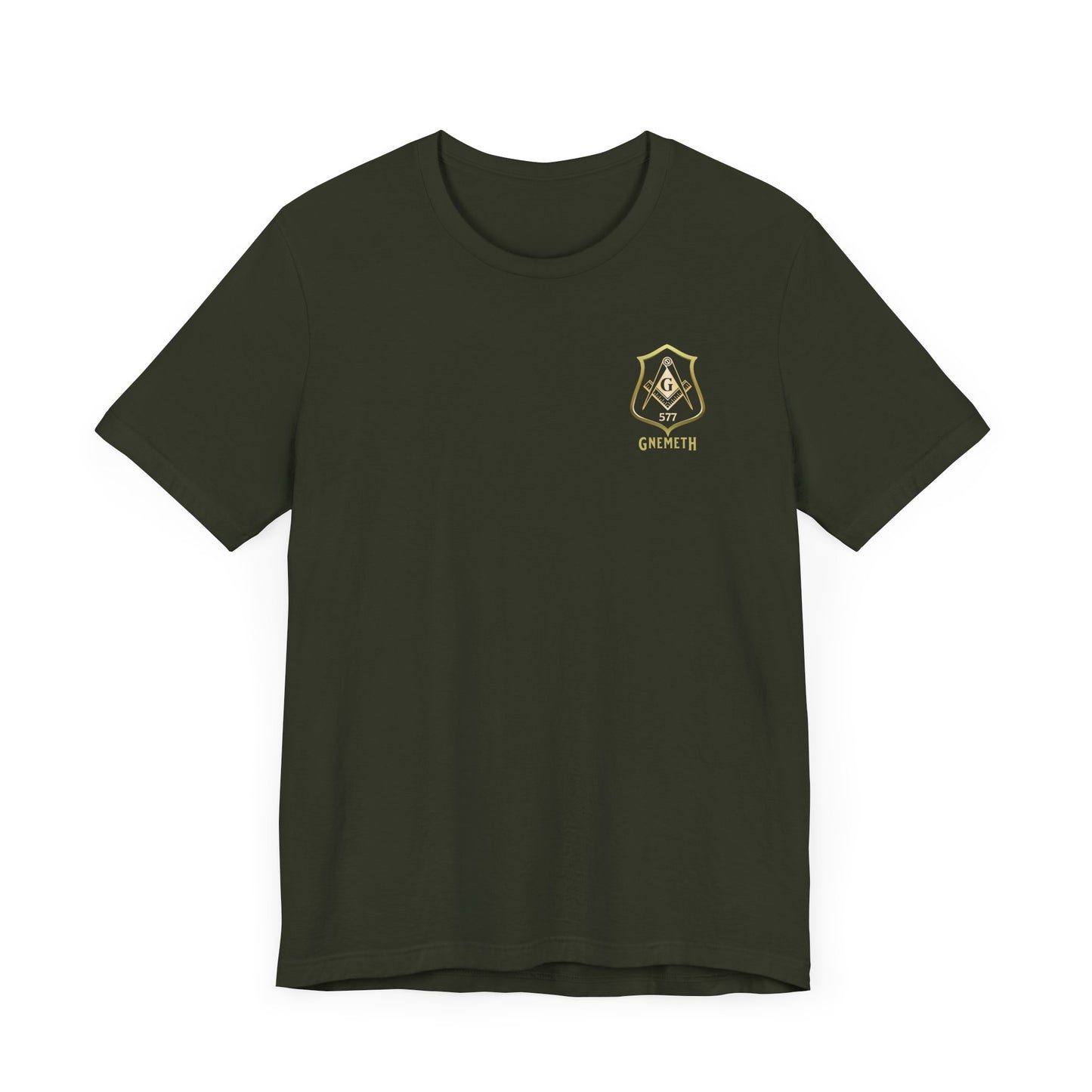 Gnemeth Lodge, Unisex Short Sleeve Tee - American Flag Design