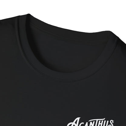 Acanthus Lodge #632 Left Chest, & Back Compass Print. Unisex Softstyle T-Shirt