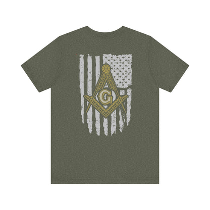 Gnemeth Lodge, Unisex Short Sleeve Tee - American Flag Design