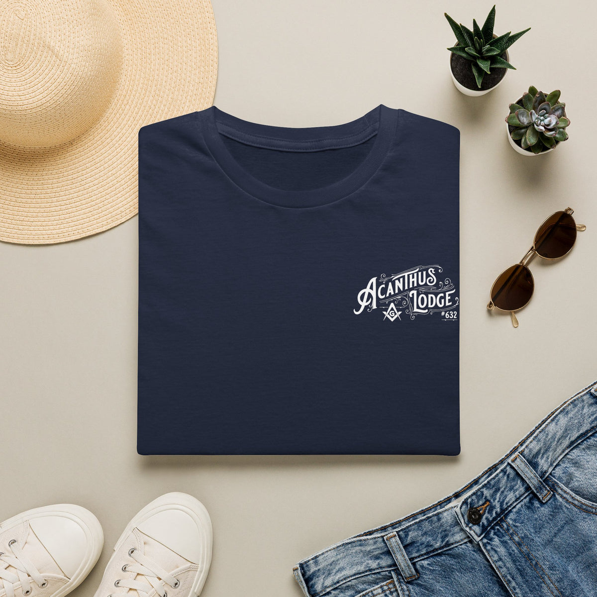 Acanthus Lodge Vintage Logo T-Shirt - 64000