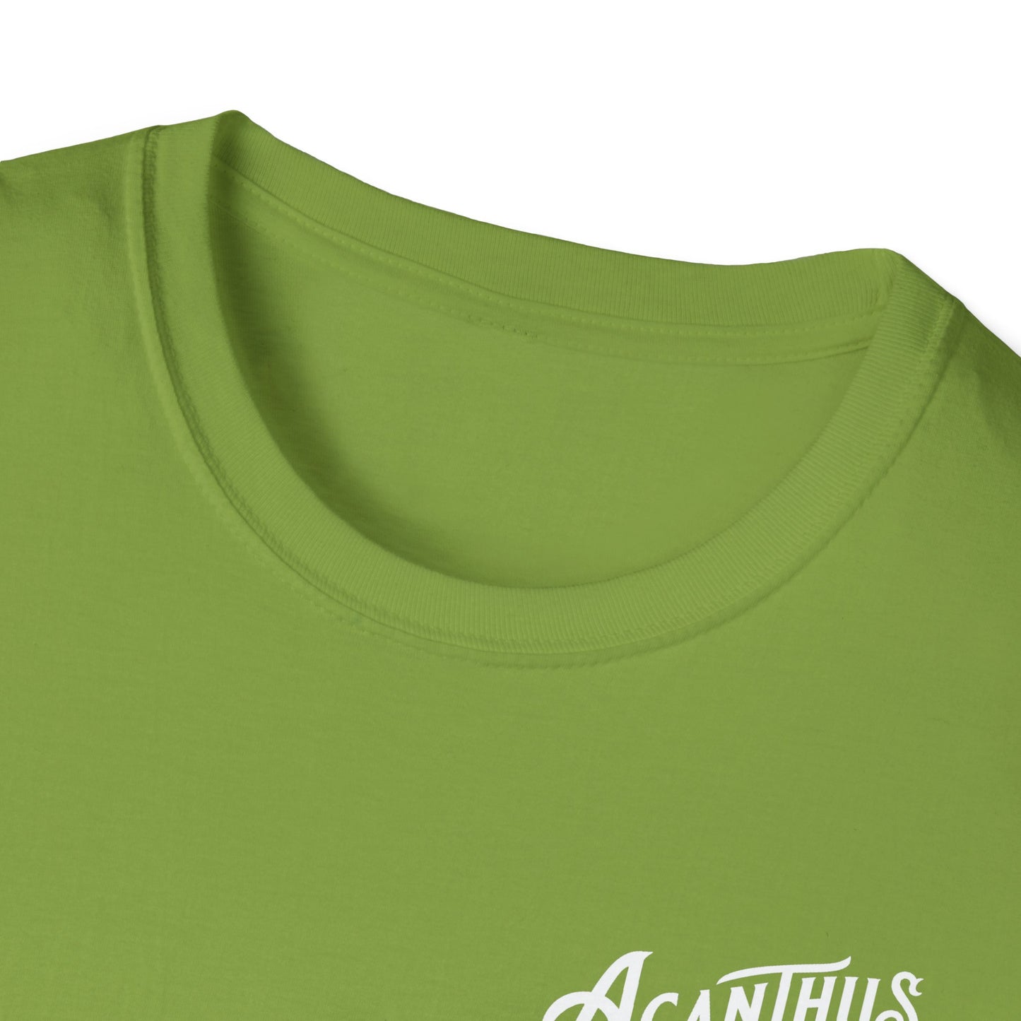 Acanthus Lodge #632 Left Chest, & Back Compass Print. Unisex Softstyle T-Shirt