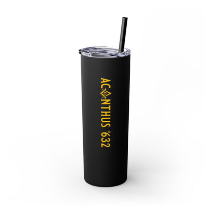 Acanthus Lodge Skinny Tumbler with Straw, 20oz