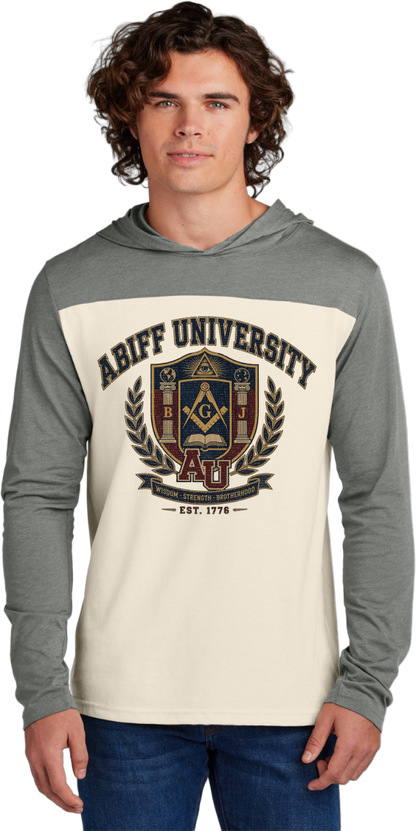 University Crest Hoodie — 'ABIFF University' Vintage Collegiate Long-Sleeve Hoodie