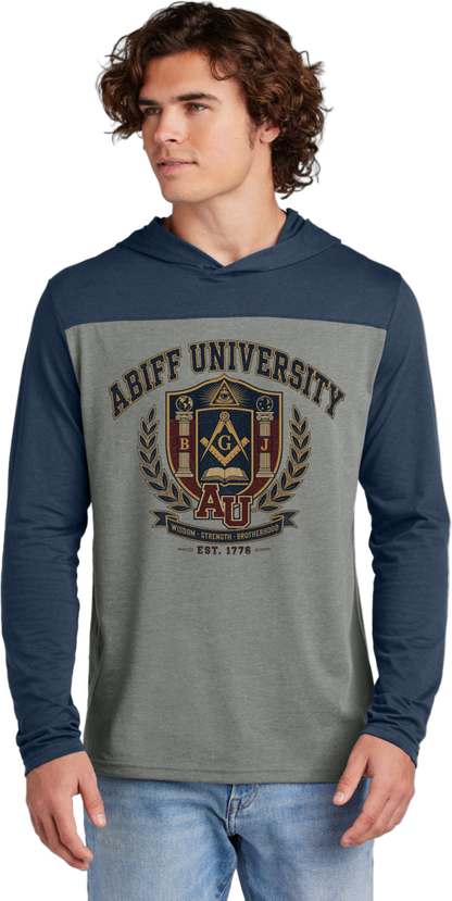 University Crest Hoodie — 'ABIFF University' Vintage Collegiate Long-Sleeve Hoodie