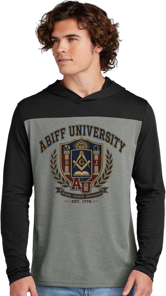 University Crest Hoodie — 'ABIFF University' Vintage Collegiate Long-Sleeve Hoodie