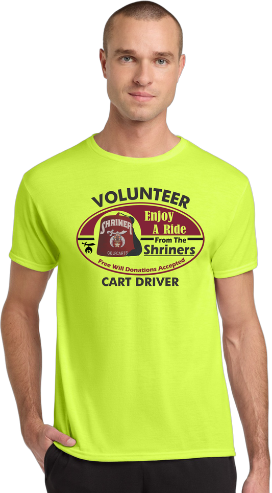 Volunteer Cart Driver T‑Shirt — "Enjoy A Ride From The Shriners" Driver Tee