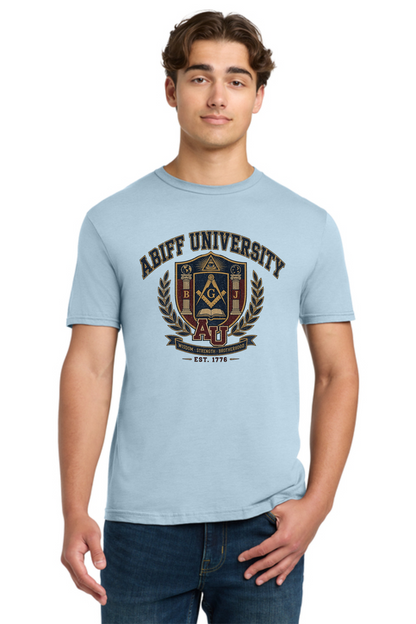 Abiff University Crest T-Shirt — Masonic Vintage College Tee