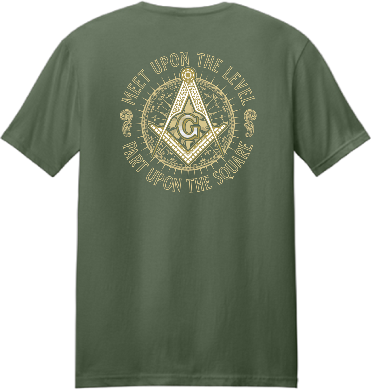 Acanthus Lodge Vintage Compass Back Logo T-Shirt - 64000