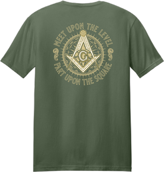 Acanthus Lodge Vintage Compass Back Logo T-Shirt - 64000